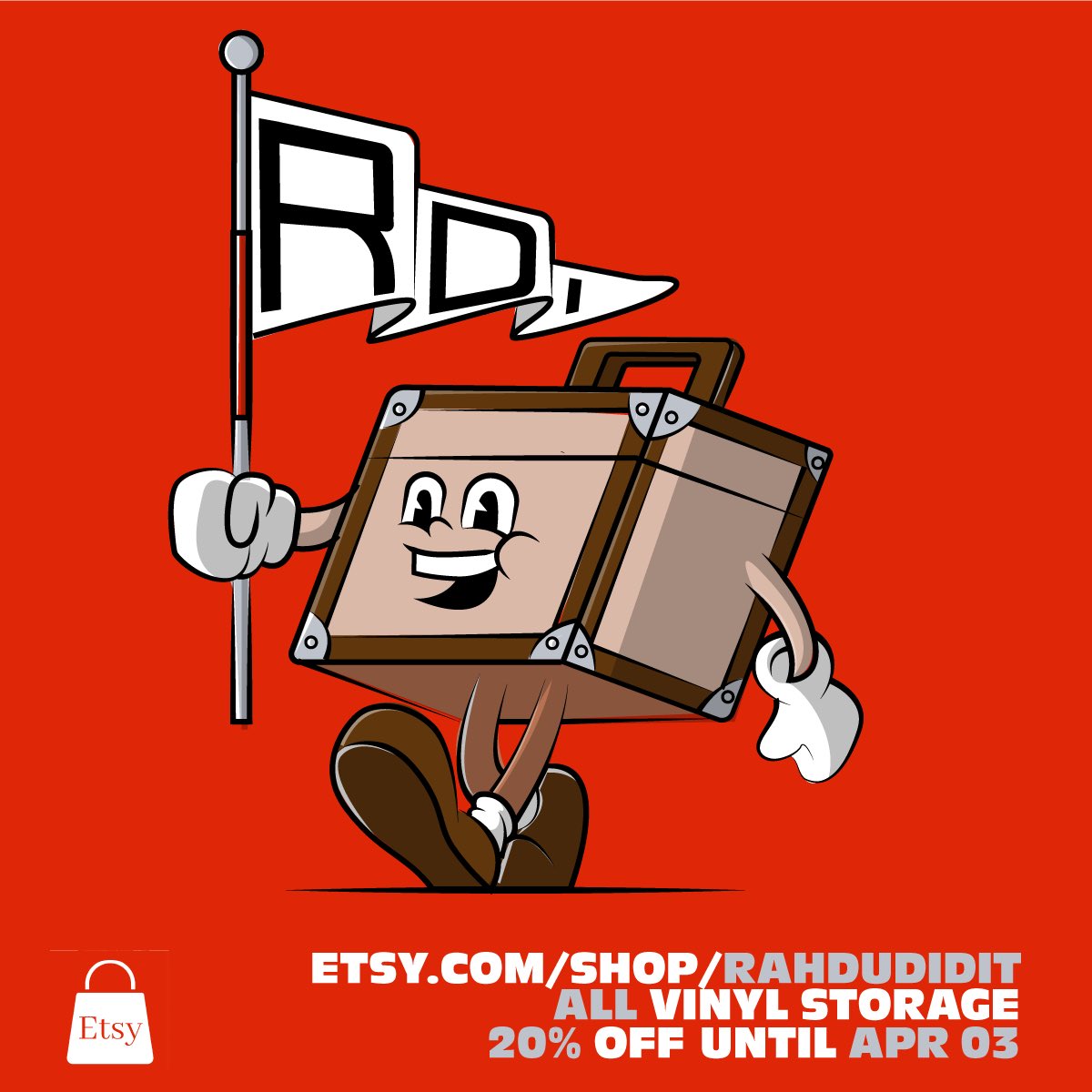 20% off all @rahdudidit vinyl storage boxes until 4/3. Visit the Etsy shop (Etsy.com/shop/RahduDidIt ) to grab yours today! #RahkRahkOn