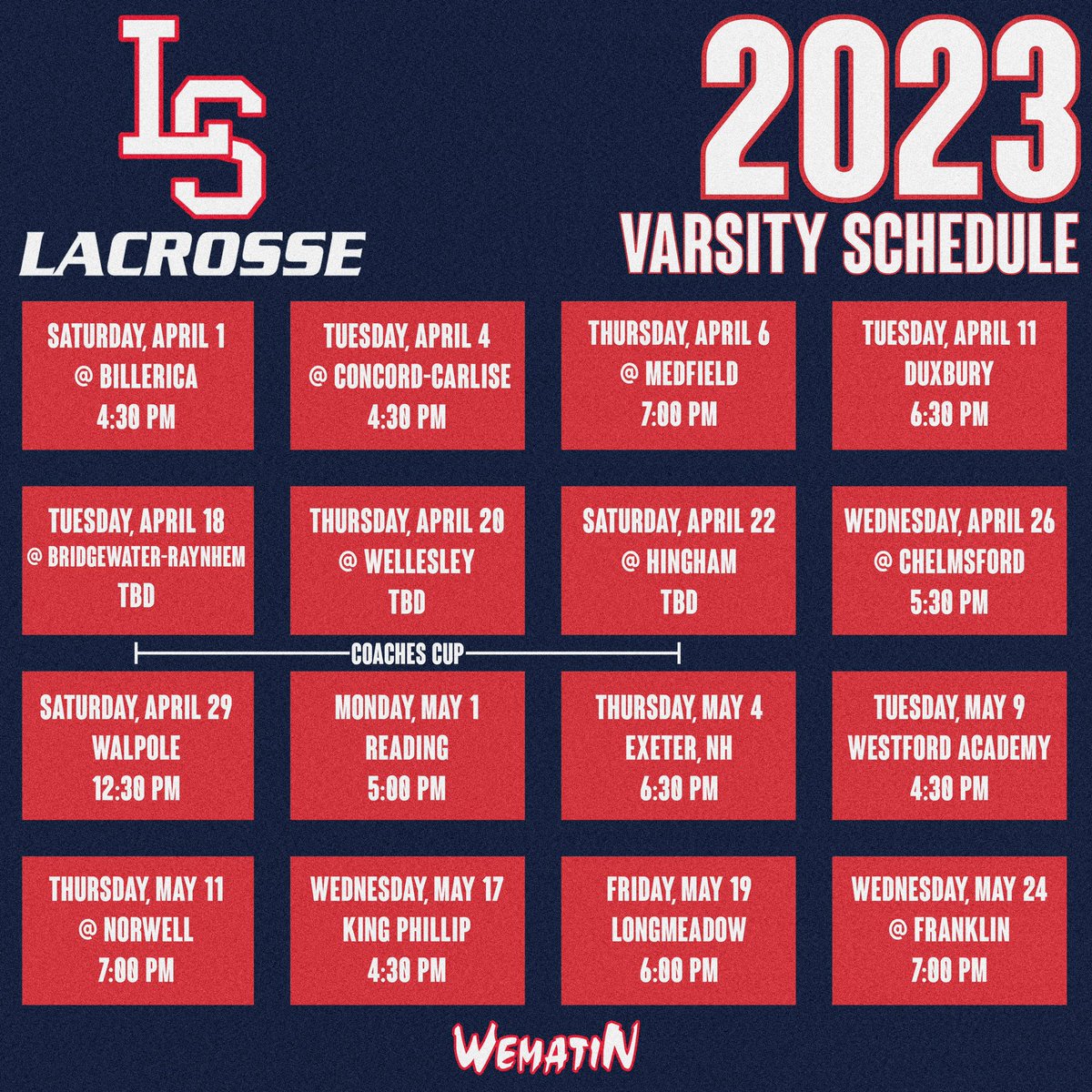 LSLaxTweets's tweet photo. 2023 Boy’s Lacrosse schedules:

https://t.co/8whSvOerqt https://t.co/3QD9m0Hhho