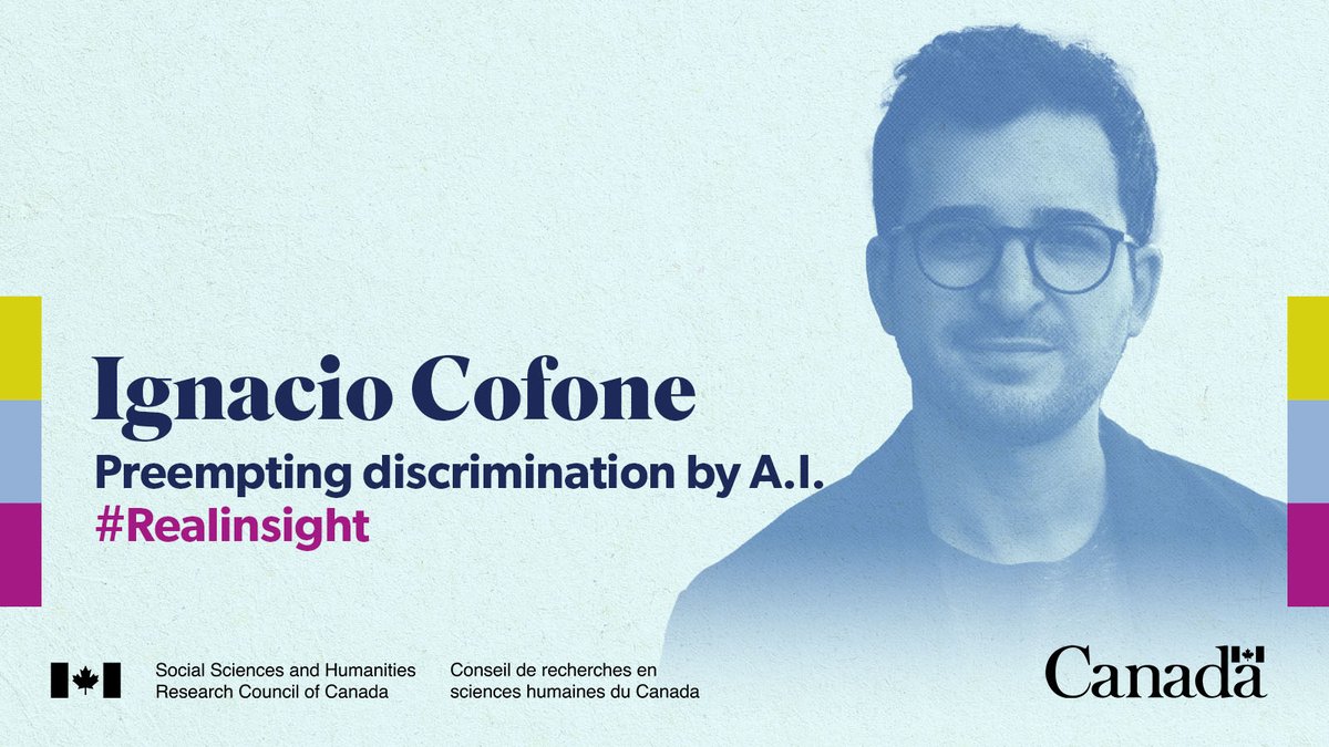 SSHRC_CRSH's tweet photo. #ICYMI @IgnacioCofone wants to bring accountability to AI and the use of our personal information, using #RealInsight to lay the groundwork for governing artificial intelligence and the data that shape it.
Learn about Ignacio’s work with AI policy. https://t.co/gZMdNlY7HP https://t.co/HZ0Zlsefys