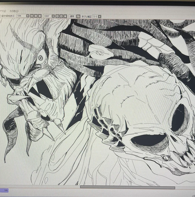 最近プレデターに表情をつけるのが可能である事に気付いた。
かなり描ける幅が広がった 