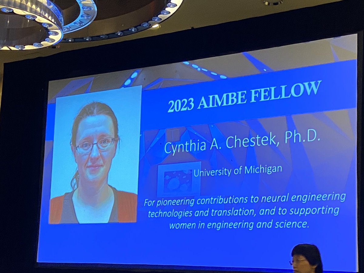 Congratulations to <a href="/ChestekLab/">Cynthia Chestek</a> for induction as an <a href="/aimbe/">AIMBE</a> fellow <a href="/UMBME/">U-M BME</a> #GoBlue