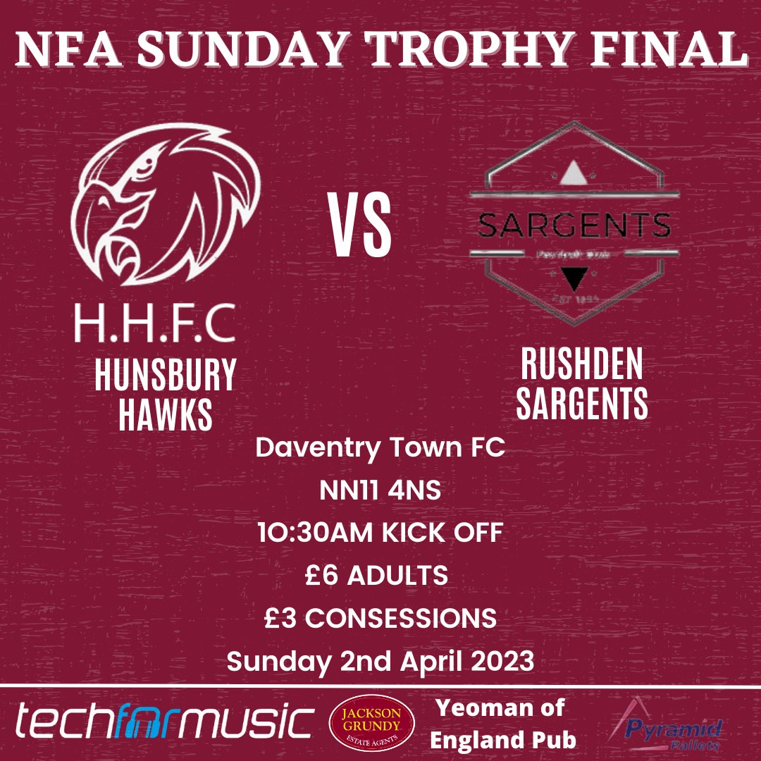 HunsburyHawksFC's tweet photo. The details for this Sundays cup final 🦅⚽️ https://t.co/xokWY5JL9w