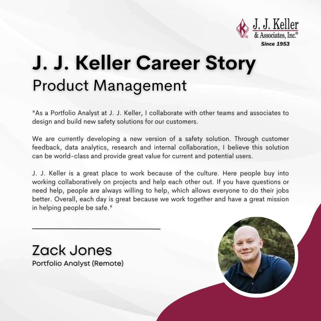 #HIRINGNOW ✨Product Management ✨

Click 👇 to learn more and APPLY TODAY!
lnkd.in/eCfa8tRE

Work Options:  100% #remote in the US, on-site at our corporate campus in #Neenah, WI or hybrid.

#JJKellerDifference #productmanagement #productmanager #productanalyst