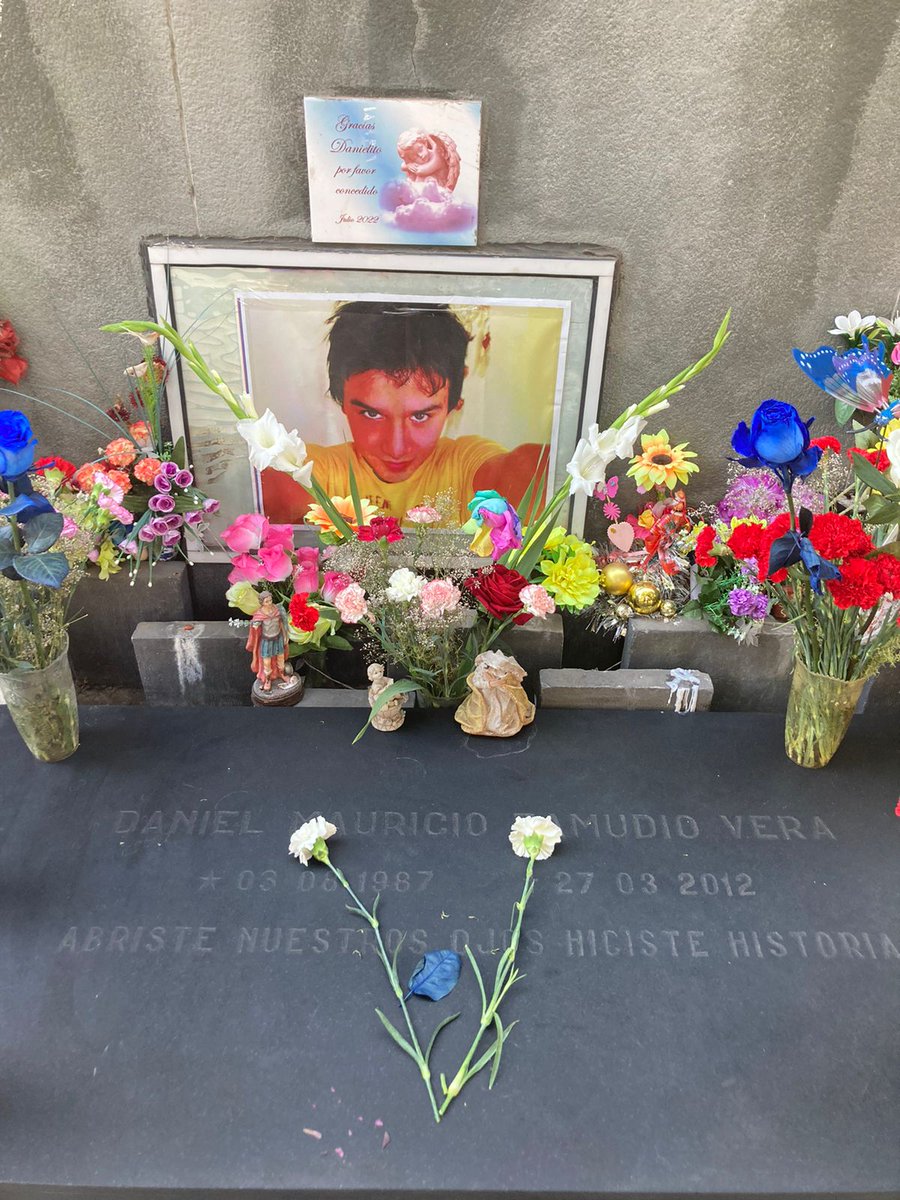 IgualesChile's tweet photo. 🥀 A 11 años de la muerte de Daniel Zamudio, nos reunimos junto a su familia y organizaciones sociales en el Cementerio General de Santiago para conmemorar su partida. https://t.co/ZMyQZOypFY