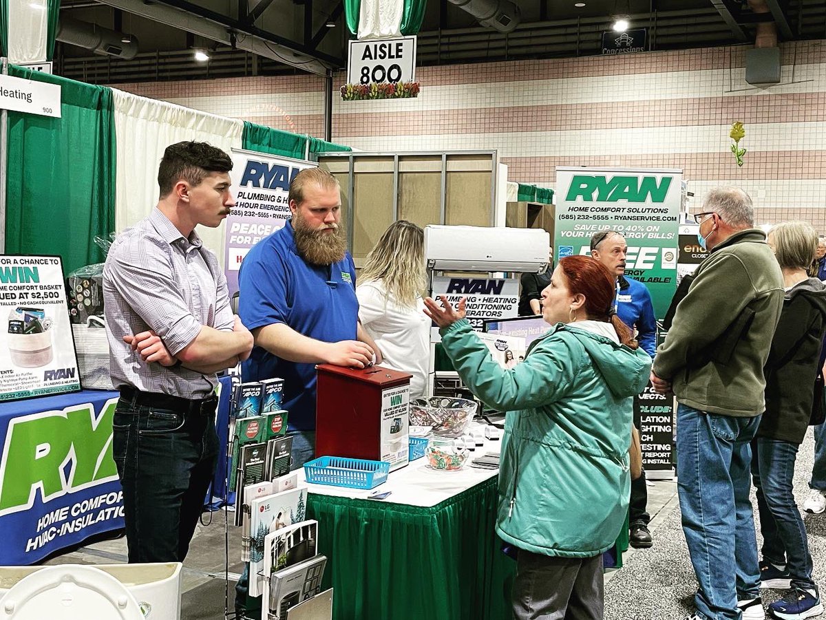 RyanService's tweet image. Thank you all for stopping by our booth at the #2023rochomeandgardenshow 🙌

The WINNER of our Home Comfort Basket will be announced within the next couple days. 

We truly enjoyed discussing your upcoming home improvement projects. Learn more 👉 ryanservice.com