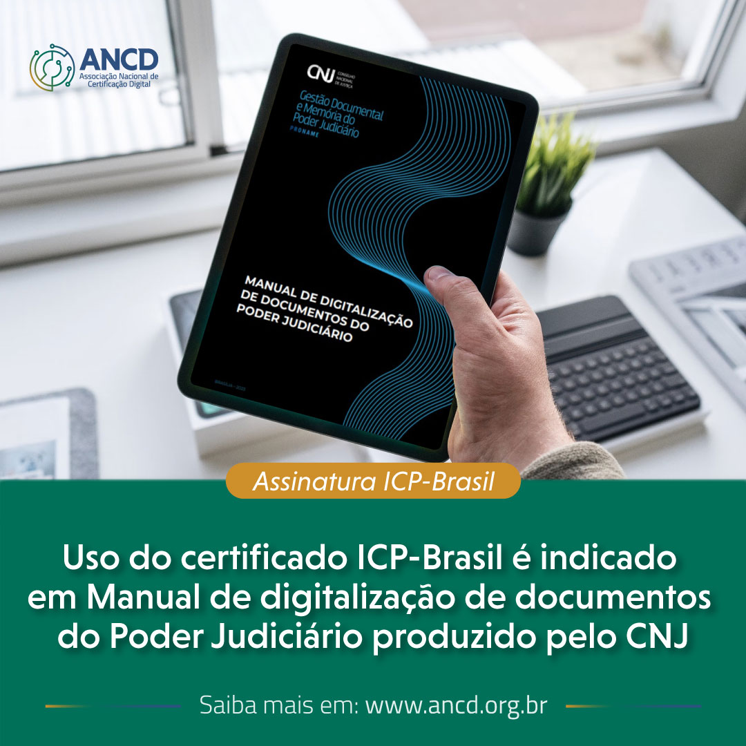 ancd_oficial's tweet photo. #Notícia // O @CNJ_oficial  publicou o Manual de Digitalização de Documentos do Poder Judiciário.

O documento traz o indicativo de uso do certificado digital #ICPBrasil em alguns casos.
 
🌐 Saiba mais: https://t.co/jwNYWTE8OQ https://t.co/ZaAM7LexrP