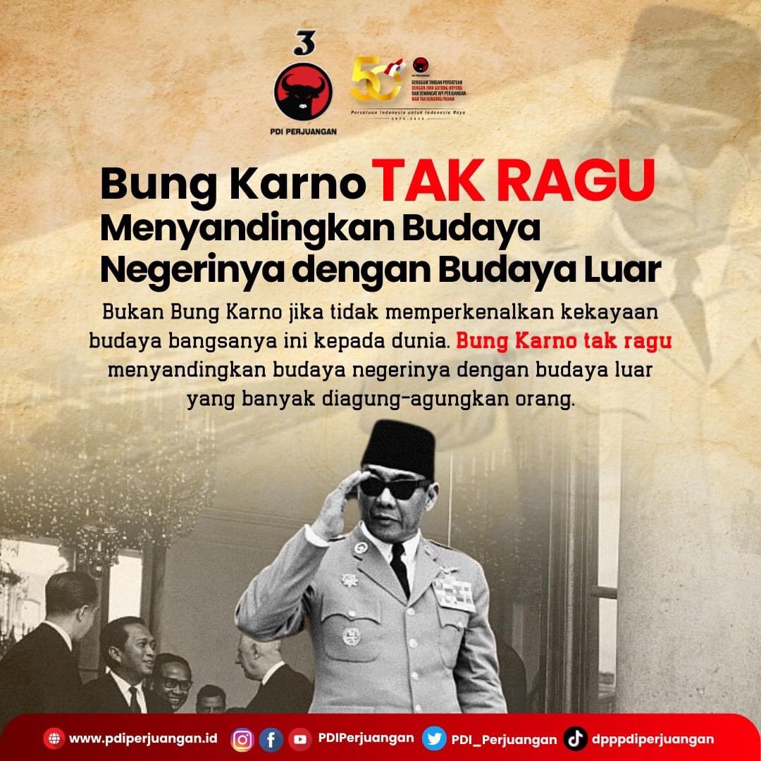 Semangat menjunjung tinggi terhadap budaya Indonesia harus terus ditumbuhkan bagi generasi muda Indonesia.