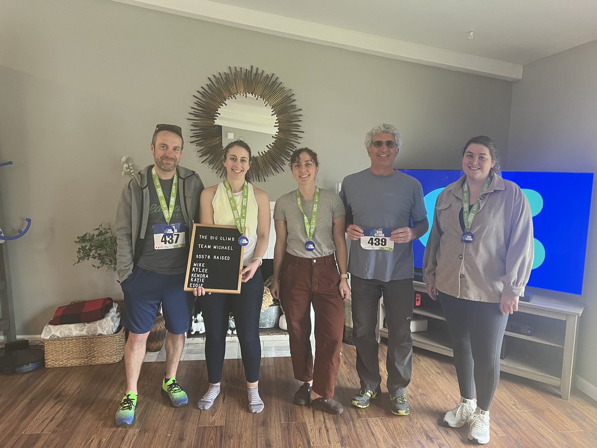 KyleeWestmark's tweet photo. Thanks to all who donated, supported, cheered and thought of us climbing those stairs! We raised $5683! https://t.co/pdu68s8OSf
