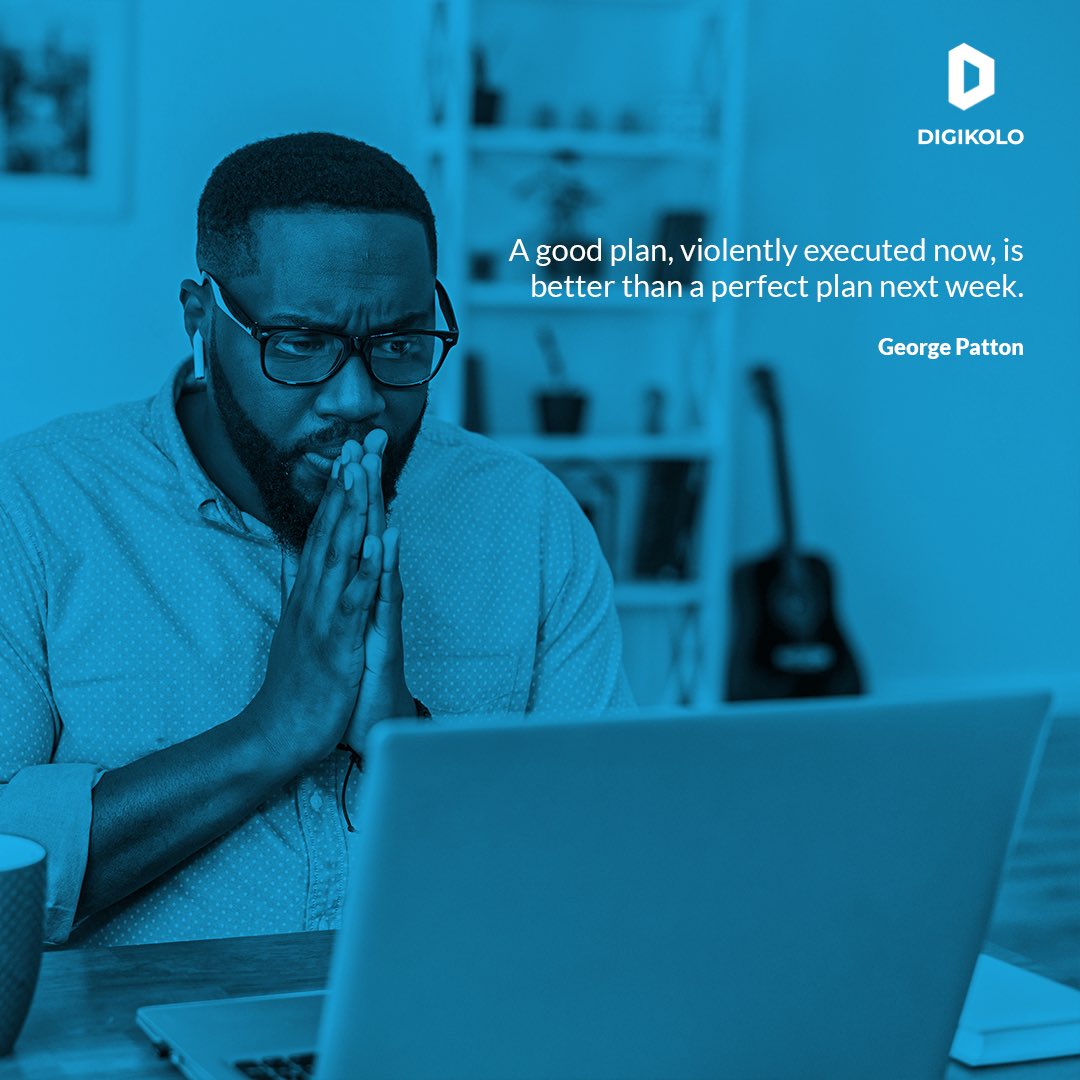 mydigikolo's tweet photo. George Patton's quote reminds us that taking action is more important than waiting for perfection. 

A good plan, executed with passion and determination, can lead to success and help us achieve our goals. 

Make sure you have a good plan this week! 👍🏽

#mondayquote #digikolo https://t.co/ggsLYasGrp