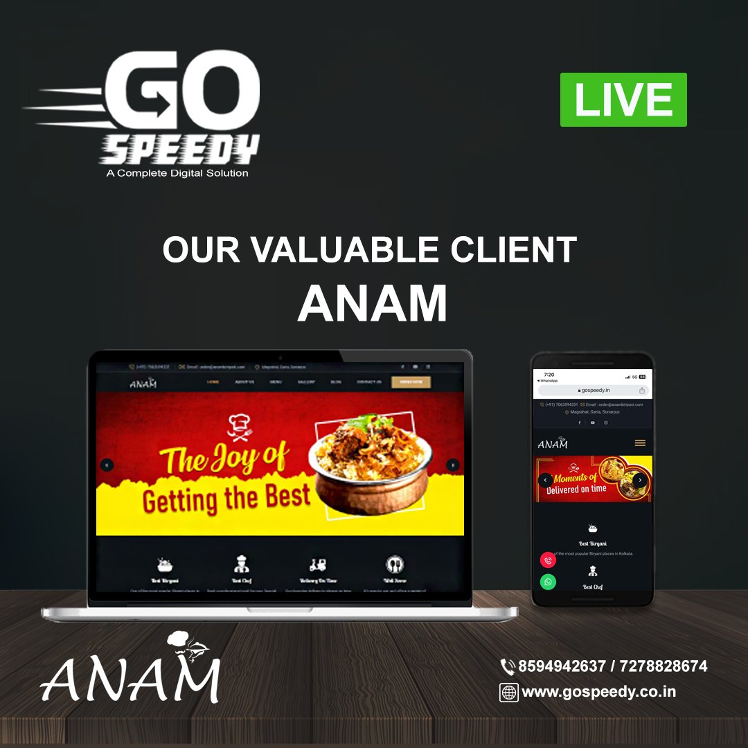 _gospeedy's tweet photo. Our Latest News!!!
We take an opportunity to share our happiness with you. Anam Briyani Service is launching it's new website today https://t.co/DJa9WV2Ihg
