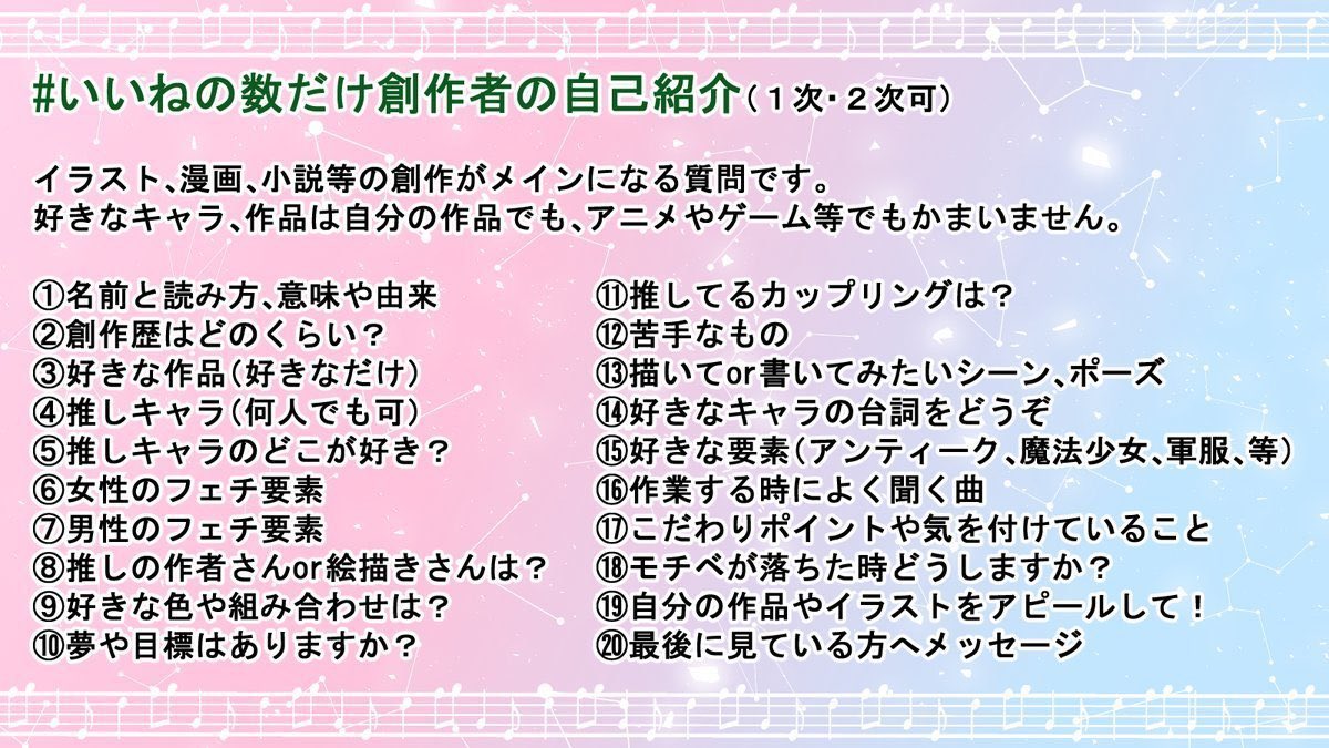 はいクル #いいねの数だけ創作者の自己紹介