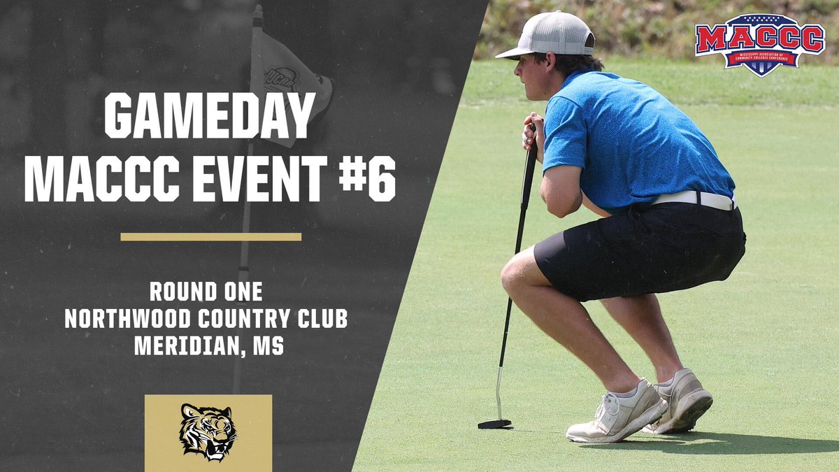 GLF | @NETigerGolf1 is back in Meridian for the second time this season. The Tigers will wrap up conference play over the next 2️⃣ days! 🏆 MACCC Event #6 ⛳️ Opening Round 📍 Northwood Country Club (Meridian, MS) 🕰 10 am 🐯 #TigerTown