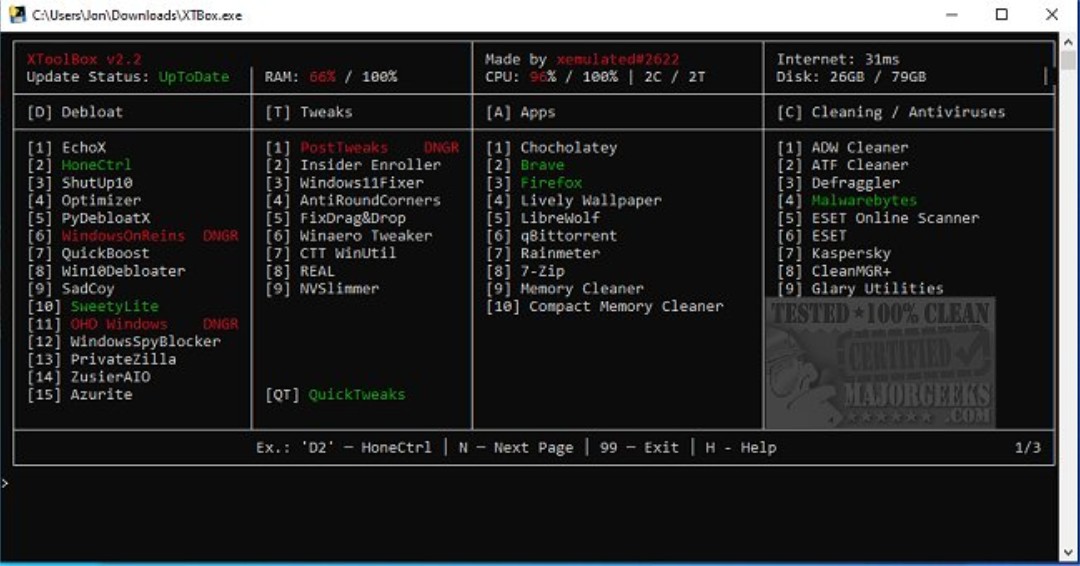 majorgeeks's tweet photo. #XToolBox centralizes many #debloating utilities capable of helping you streamline #Windows11 and #10 to suit your needs better.
https://t.co/uKwKaSxm59 #opensource #software https://t.co/AeQxk5ZPJe
