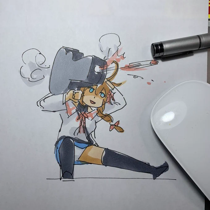 #なぜ描いたかわからないイラスト晒せ 