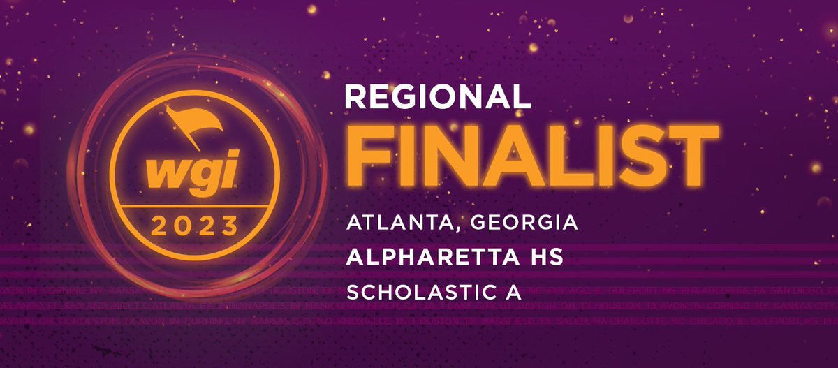 Congrats to Alpharetta Varsity Winter Guard for being a Regional Finalist this weekend! @AHSPrincipalK <a href="/toddmanson/">Todd Manson</a>