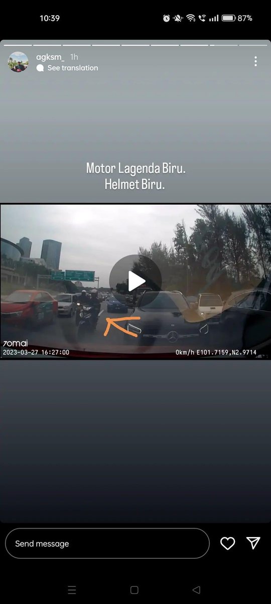 sidchan's tweet photo. Kejadian langgar lari. Motor dengan motor.
Mangsa meninggal tempat kejadian.
Rider yang menyebabkan kemalangan hanya bangun berlalu pergi

WC 7152 R
Lagenda dan helmet warna biru.
Dashcam sudah ada.

Sebarkan supaya pelaku bertanggungjawab. https://t.co/leZikC7RAo