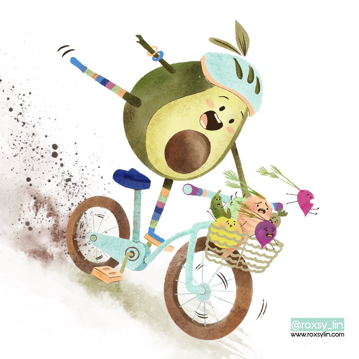 Avo good time, all the time! Happy Monday!! 🥑 #SCBWIDrawThis

 #latinaillustrator #latinxillustrator #scbwiillustrators #childrensbookillustration #kidlitart #kidlit  #childrensbook #avocado