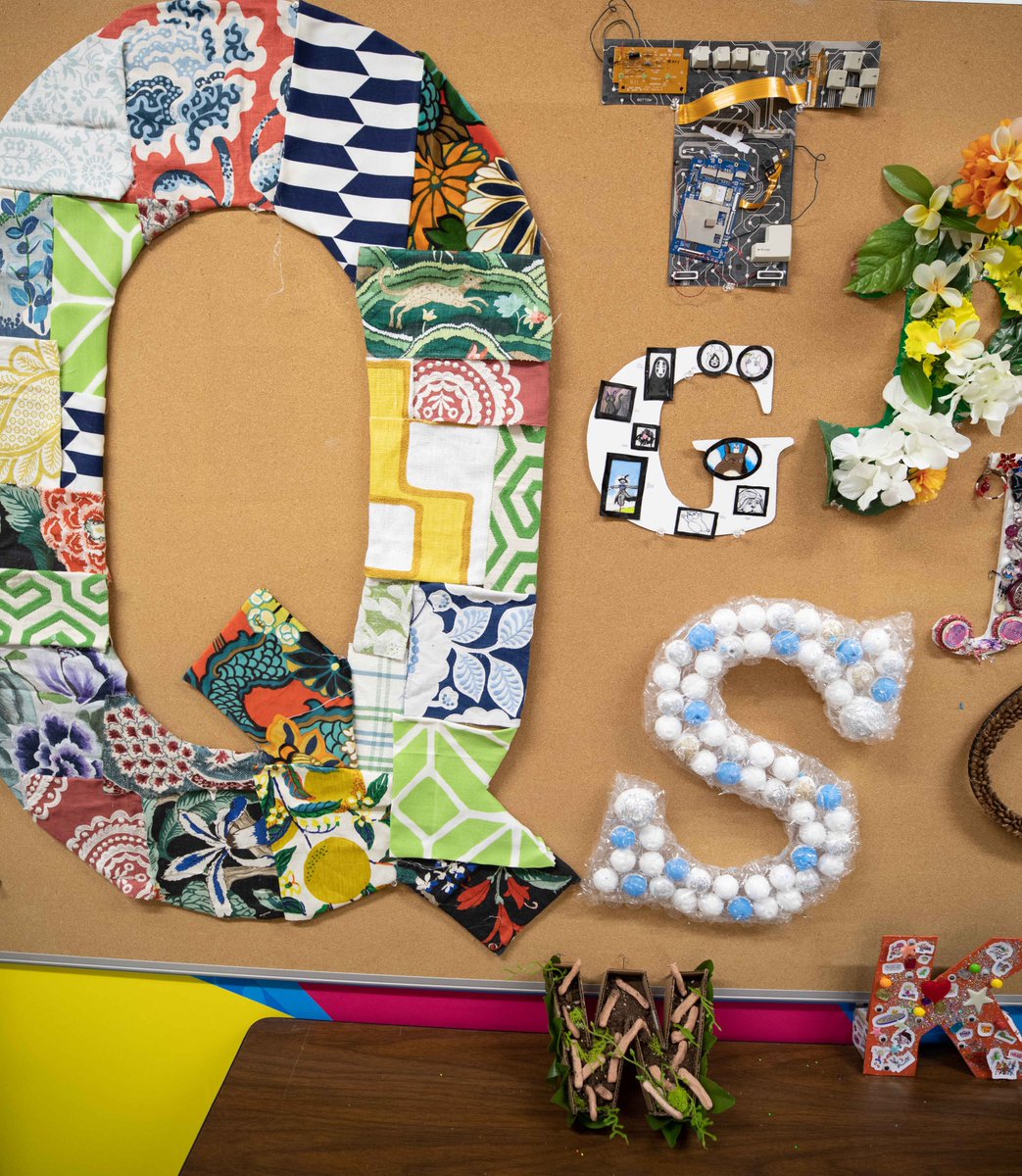 dunwoodycollege's tweet image. ABC... #Graphic Design students chose a word that started with the letter they were randomly assigned in their #typography studio, then had to represent that letter using the letterform and found objects or materials under $10. #BornToDo #schoolofdesign