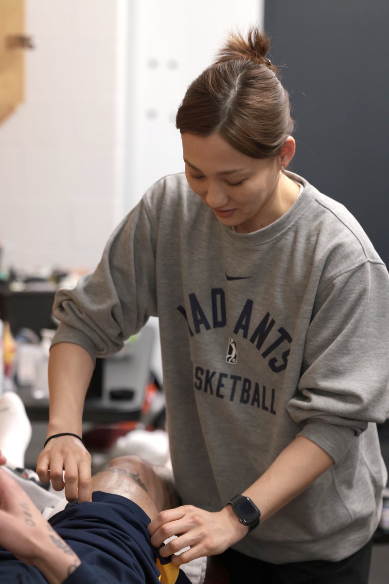 noblesvilleboom's tweet photo. The month of March is National Athletic Training Month.

This month and every month, we salute the crew that keeps our athletes going during the season.

Ayami Sato, Maria Witte and Erik Huddleston go above and beyond in their work with Mad Ants basketball. https://t.co/L8DU66bYI6