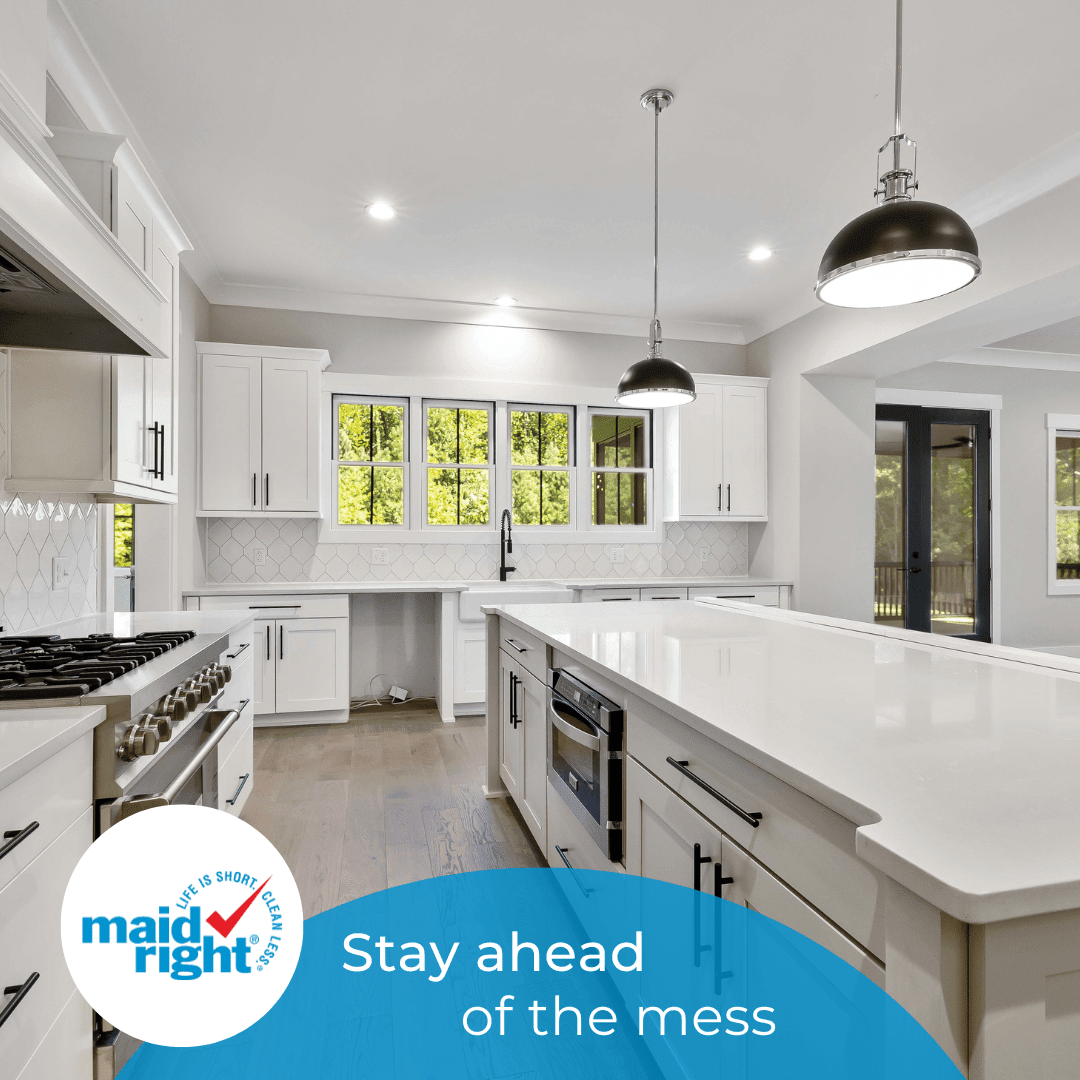 The kitchen can quickly show signs of daily living. Don't let dirt and grime build up in your home, stay ahead of the mess with our recurring services. 
.
.
#maidright #cleaning #cleaningservice #maidservice #getactive #getclean #nature #freshstart #loveyourspace #clean