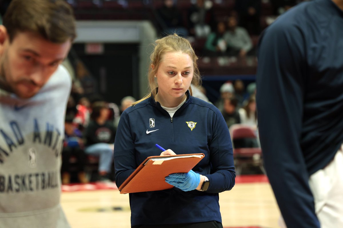 noblesvilleboom's tweet photo. The month of March is National Athletic Training Month.

This month and every month, we salute the crew that keeps our athletes going during the season.

Ayami Sato, Maria Witte and Erik Huddleston go above and beyond in their work with Mad Ants basketball. https://t.co/L8DU66bYI6