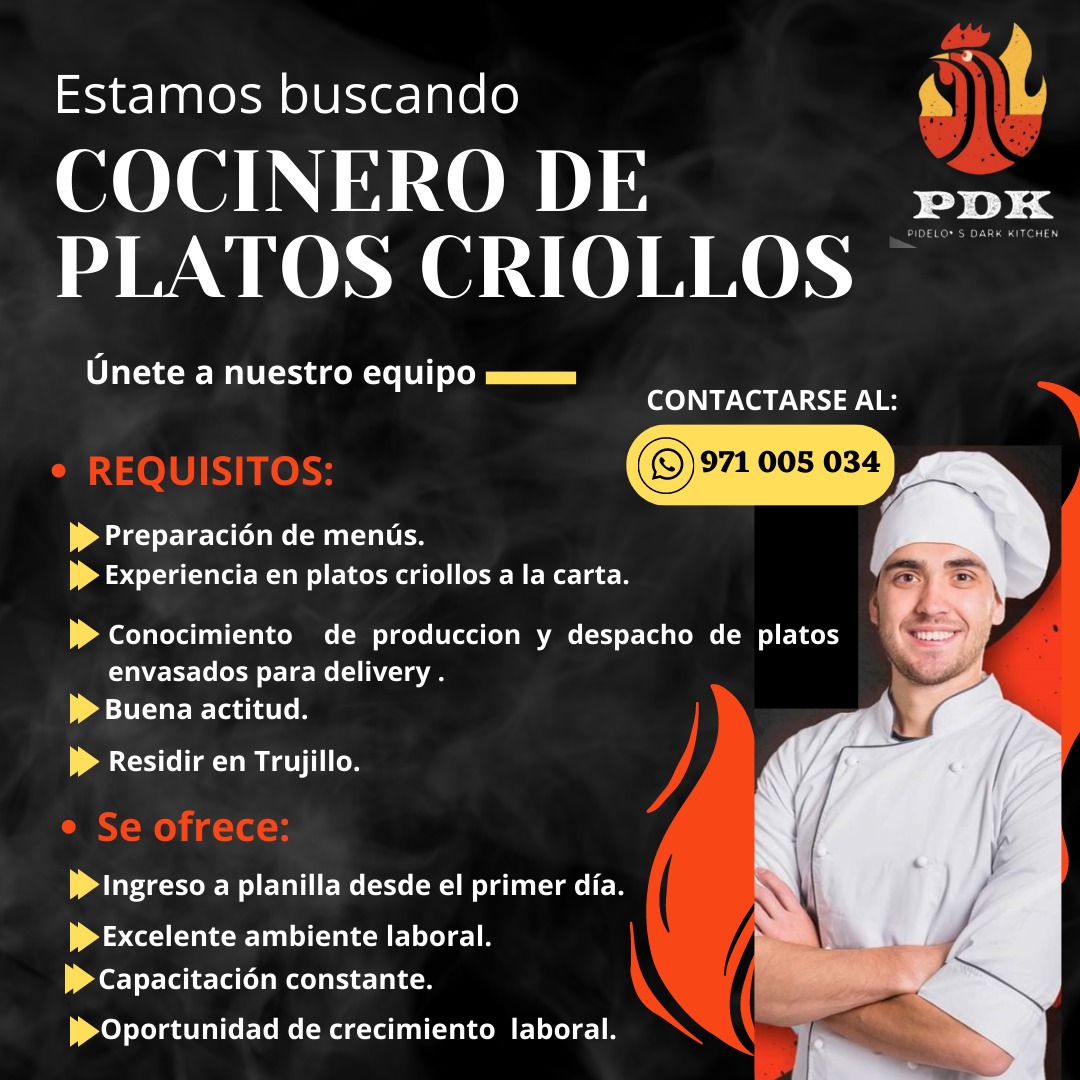 PdkDark's tweet image. Oportunidad laboral #Trujillo 
.
.
.
.
.
.
#darkkitchen
#restaurante
#trujillo 
#Peru