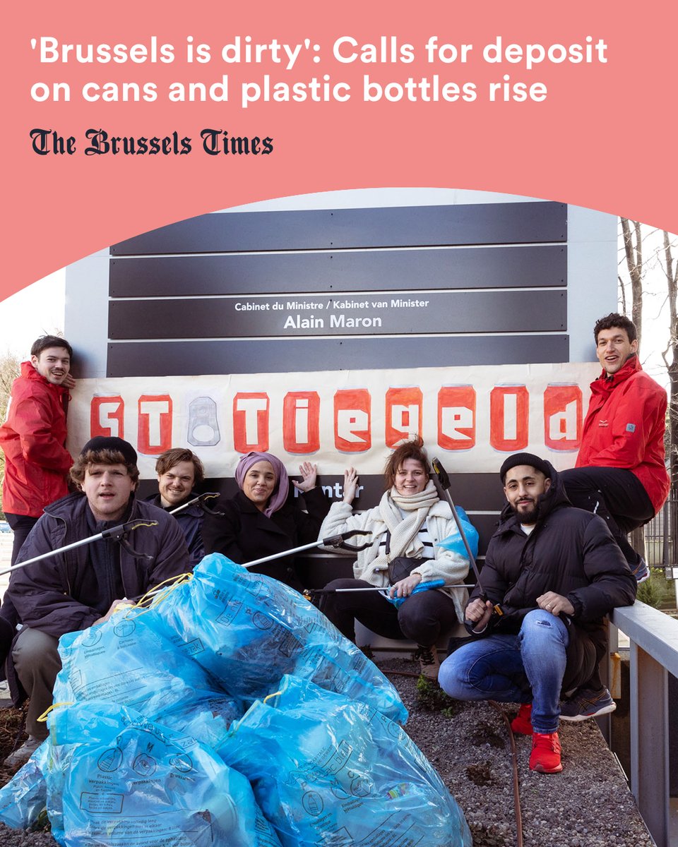 Voer nu statiegeld in! 
Een duidelijke boodschap van de <a href="/JS_Brussel/">Jongsocialisten Brussel</a> aan minister <a href="/alainmaron/">Alain Maron 🌍🌻</a>. Ook one.brussels deelt die mening: statiegeld is een deel van de oplossing als we van Brussel een propere stad willen maken.
👉 brusselstimes.com/brussels/42739…
