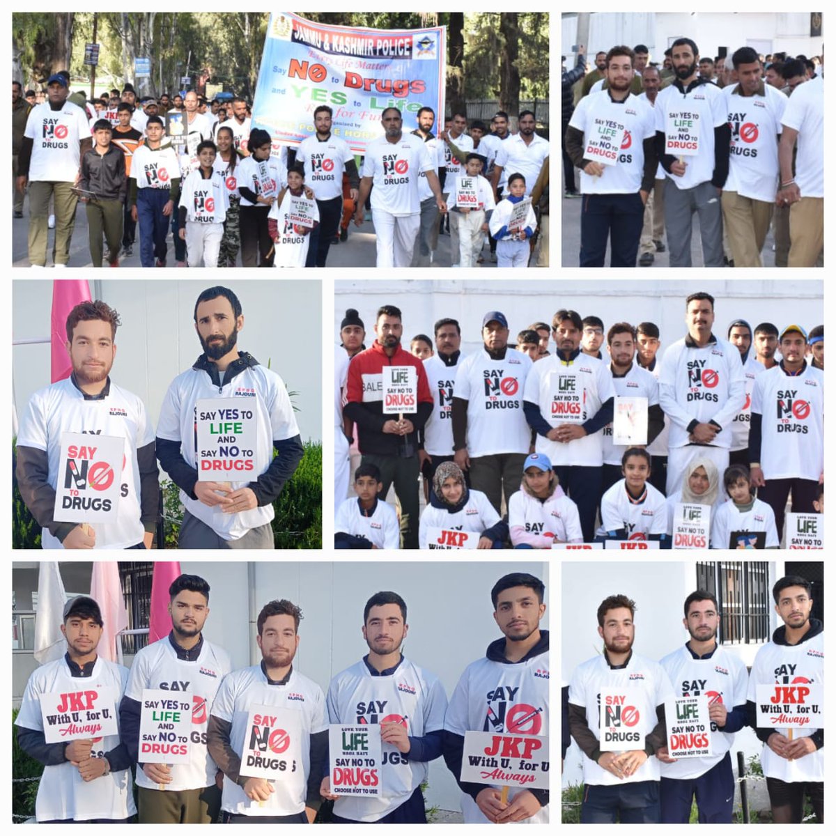 SyedMission's tweet photo. Range Police Hqrs. Rajouri organized  a mega run for unity against drugs at Poonch.@ZPHQJammu @digrprange @PoonchDm @PoonchPolice @SyedMission @PoonchDDC @AfridiMalik6046 @sarfrazmir7 @AJAZAHMED1213 @TariqMehmood_04 https://t.co/Q9QdvC6Q0b