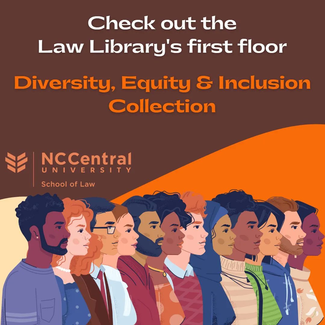 NCCULawLibrary's tweet image. It's Law Week! The week's theme is "America has a problem" and today's focus is on diversity in the workplace. Have you checked out the Law Library's Diversity, Equity, and Inclusion Collection? Find it on the first floor! #ncculawlibrary #DEIcollection #lawweek