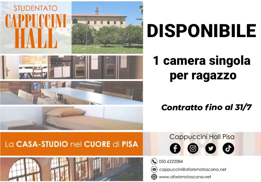 CappucciniHall's tweet photo. 📲Contattaci per qualsiasi informazione!
.
.
#cappuccinihall #studentato #Pisa #pusg #studentatopisa #residenzastudentesca #unipi #università #studentifuorisede #affittistudentipisa #stanzestudentipisa #affittacamerepisa #affittipisa #alloggi https://t.co/WFgAHkeJg4