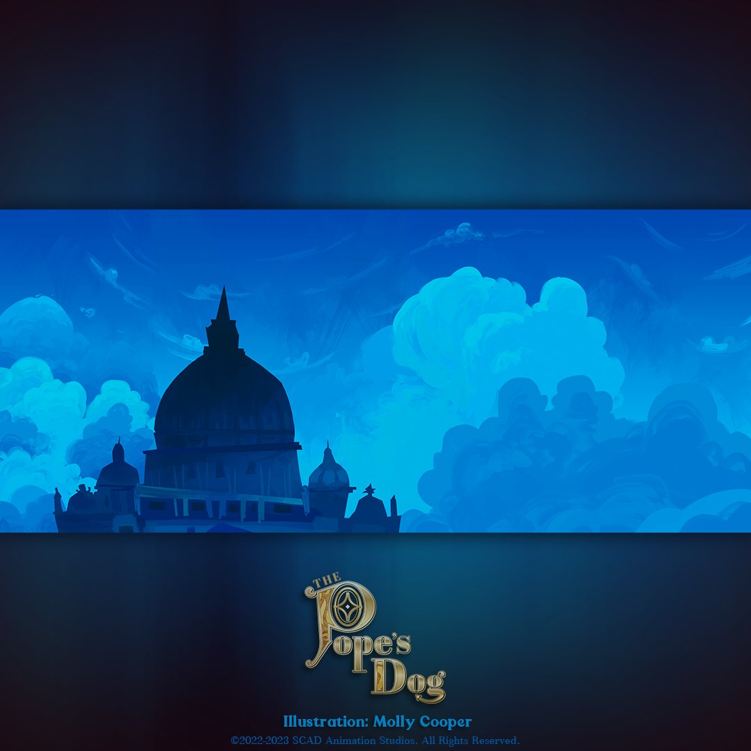 Excited for the #CollegeTVAwards this week! Thought we'd celebrate by looking at some more awesome concept art by <a href="/EelsandInk/">EelsandInk ✨️</a>, Zoe Martin, Celine Ngai, and Molly Cooper. #ThePopesDogFilm #SCADfilm #2danimation