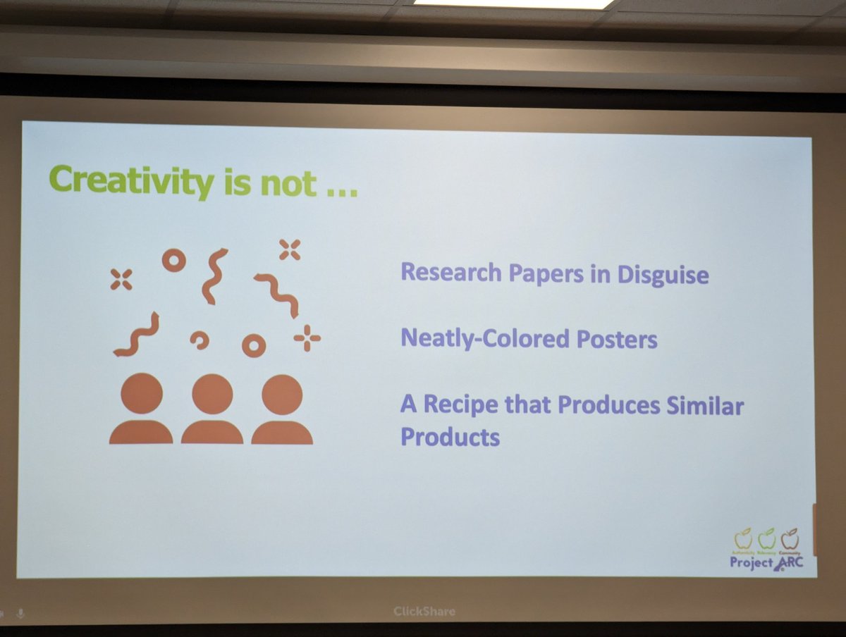 Creativity is NOT a neatly colored poster. #pacreatecon