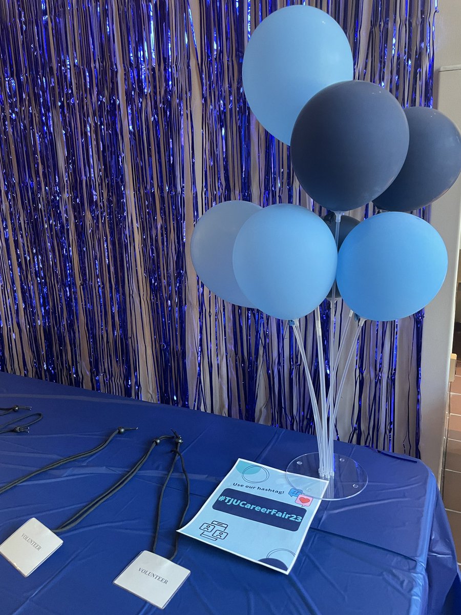 jmwarner's tweet photo. Thrilled to be back in person tor our career fairs this spring! Today is for our Rehab Sciences - OT, PT, and Speech! We can’t wait to see everyone! #tjucareerfair23 https://t.co/Q5wP4N8yFU