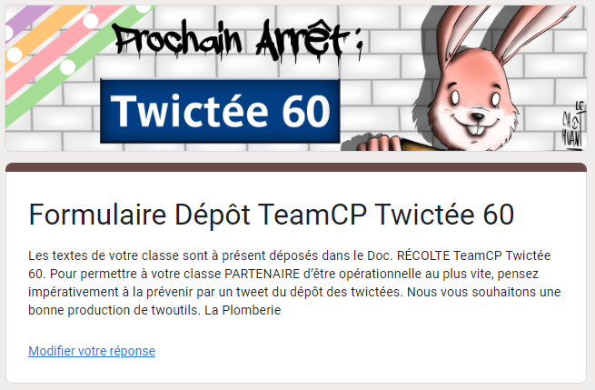 cpce1_dr's tweet photo. @classenoemipe Et voilà twictées déposées !! A bientôt !
#twictee60 https://t.co/1pLQz11xVU