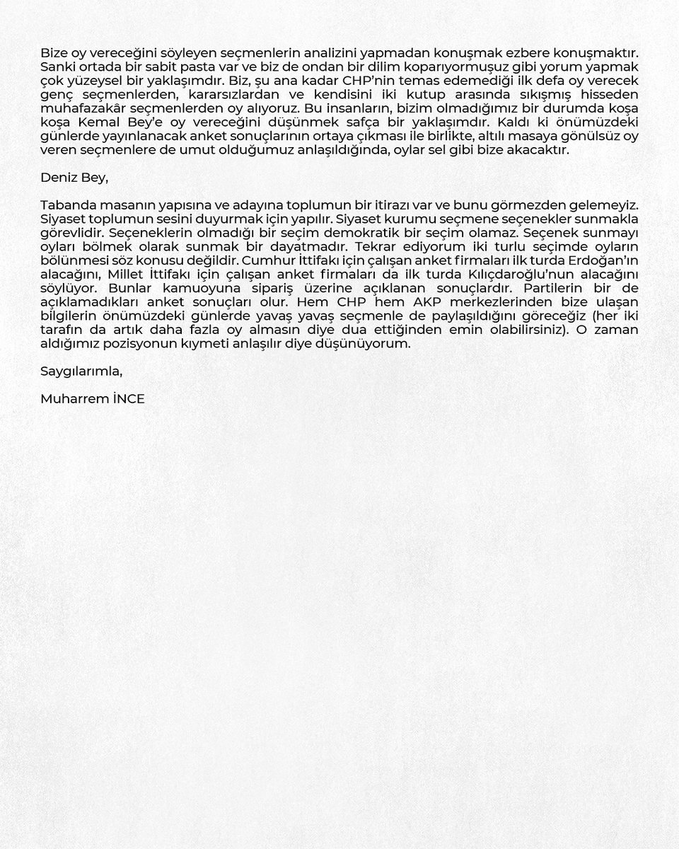 vekilince's tweet photo. Sayın Deniz Zeyrek’e açık mektup 27.03.2023 @Deniz_Zeyrek https://t.co/chZpPGyf1m