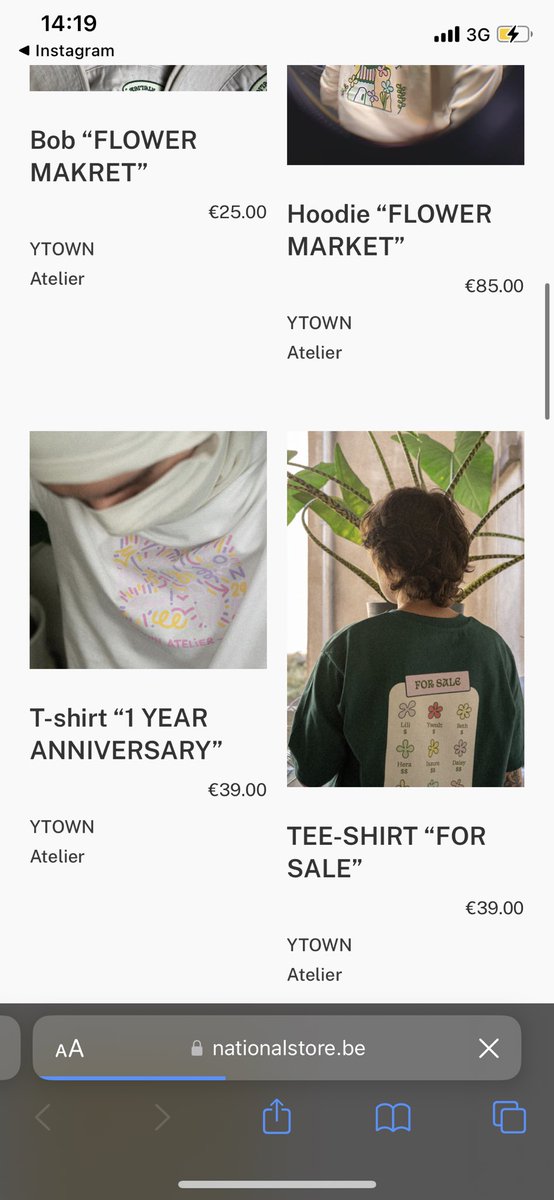 La News du jour, retrouver les items de YTOWN sur National Artist Market 🧶
