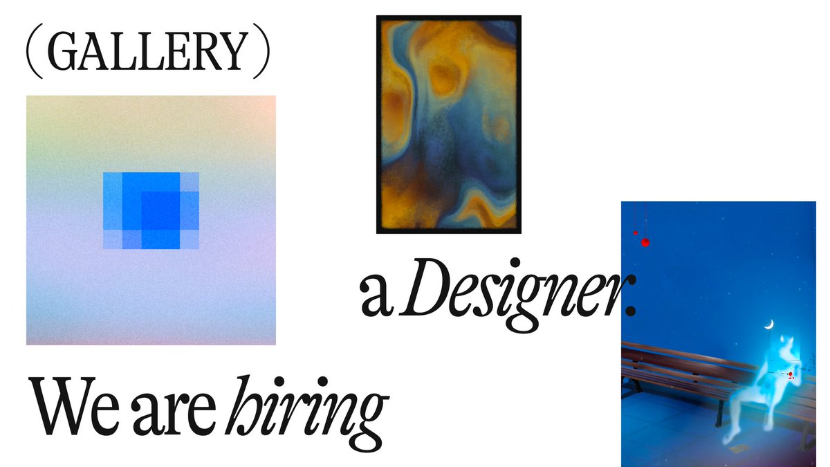 gm. We’re hiring a senior product designer.

Our mission is to elevate the world’s creativity. Want to help us get there? Reach out at jobs @ gallery.so

Not sure if you’re a good fit? Here are 4 signs you should apply ↓