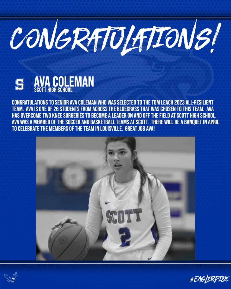 Congratulations Ava Coleman on being selected to the 2023 All-Resilient Team!