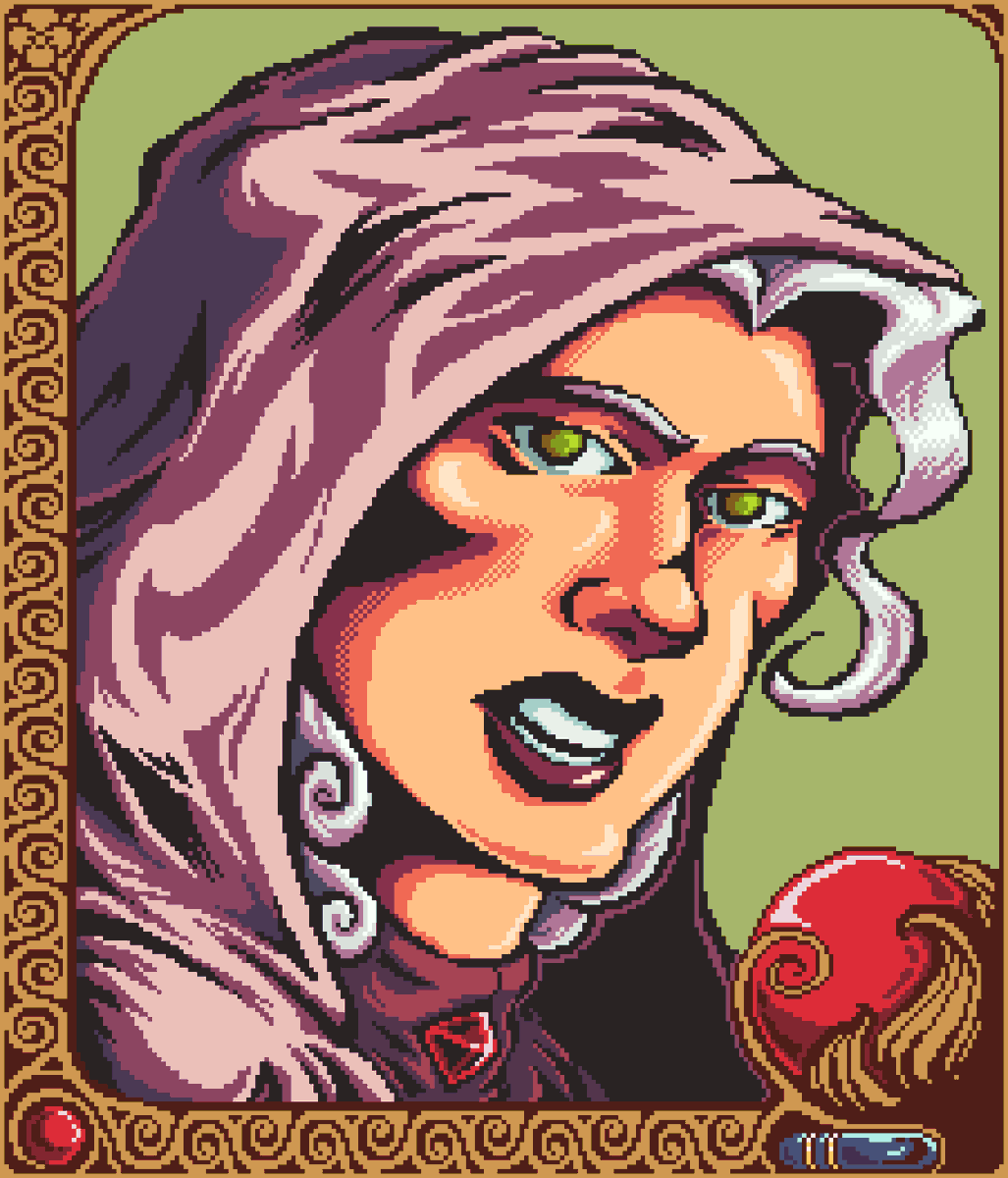 Frozen_Statues's tweet photo. I was practicing with ornaments and decided to experiment with something resembling a video game UI, with elements similar to a health indicator and a mana bar. Really happy with how it turned out in the end.

#pixelart #illustration https://t.co/7zjNmjiEM9
