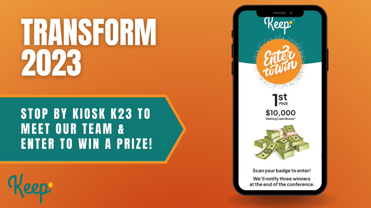 keep_financial's tweet photo. It's day one of #Transform2023! Be sure to stop by Kiosk K23 to meet our team and enter to WIN one of our 3 exciting prizes!
#HRTransform #Event #Conference #KeepPeople https://t.co/VieTBvmHmn