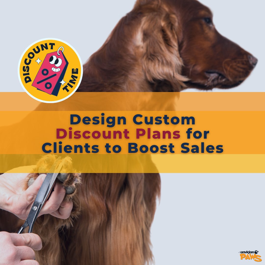 EnvisionPaws's tweet image. Boost client loyalty and satisfaction with our customizable discount plans! 🐾💯💰 Envision makes it easy to offer your customers the perks they deserve while increasing revenue.
#petgroomingsoftware #discountplans #petgroomer