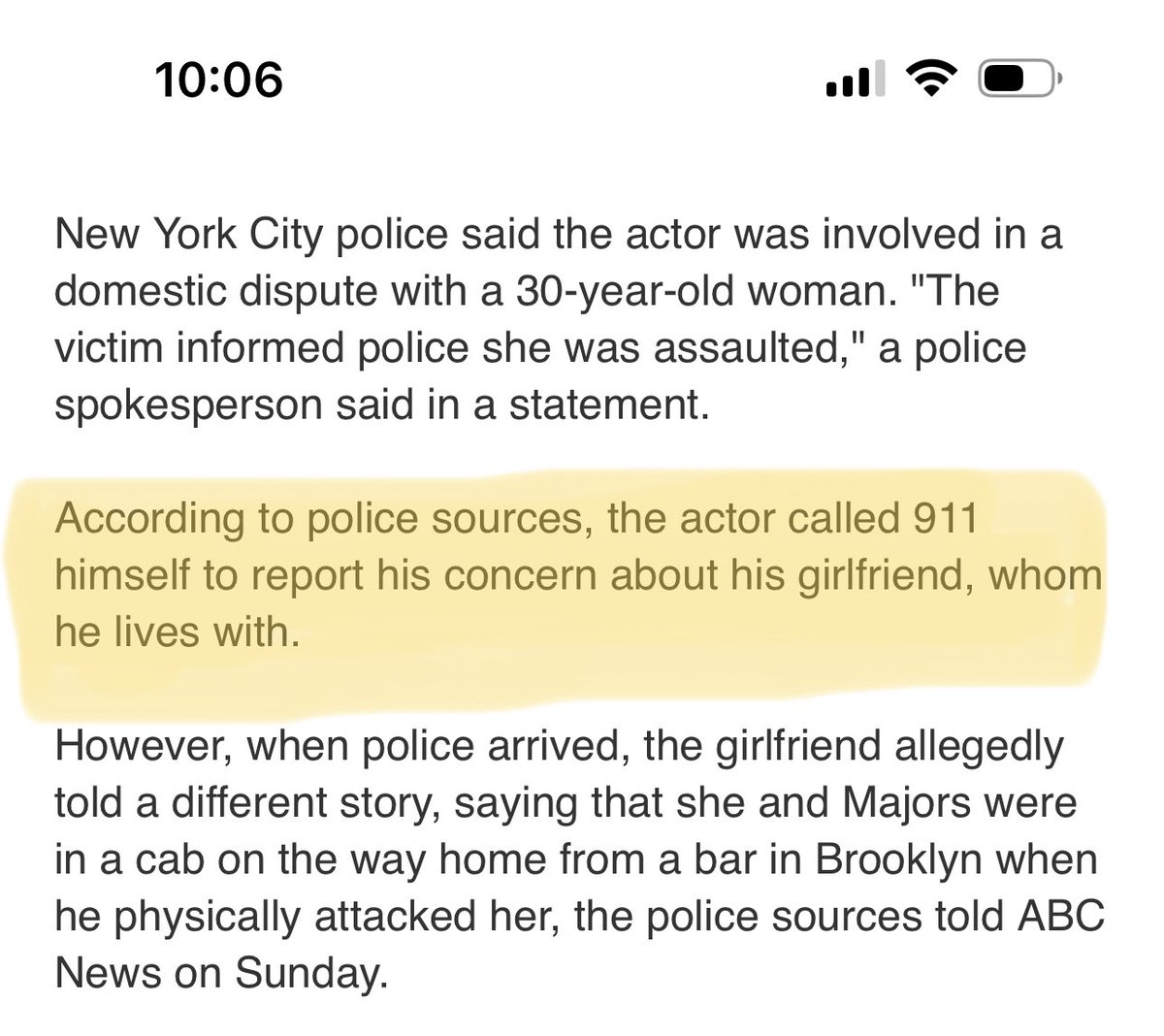 _realJAG's tweet photo. Jonathan Majors was the one who called 911 out of concern for his girlfriend. And when the police arrived, she changed up her story and they arrested him. Why did these details get left out of the narrative? https://t.co/WKj2apIale