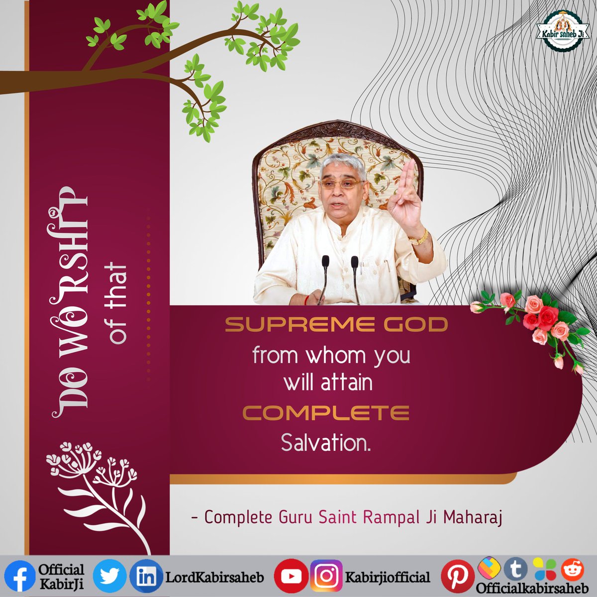 #GodMorningMonday 🌿
Going to pilgrimage is useless way of worship. 
— <a href="/SaintRampalJiM/">Sant Rampal Ji Maharaj</a> ❣️
