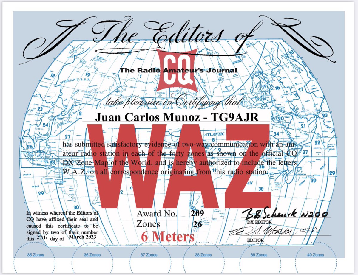 TG9AJR's tweet image. #MagicBand #50MHz #6m #WAZ #WorkedAllZones #HamRadio #AmateurRadio