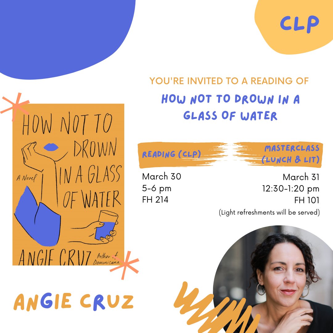 Join us on March 30 and 31st! We hope to see you there!
#humanities #furmanhumanities #globalhumanities #furmanuniversity #angiecruz #writer #masterclass