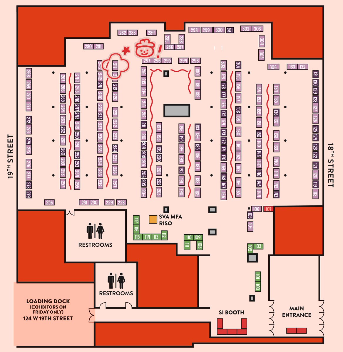 maps for your journey to find us @ MoCCA Arts Fest this weekend, table 217! 🎠🎡🧃🃏⁣
⁣
we'll be debuting 𝘑𝘌𝘈𝘕𝘐𝘌 𝘎𝘖𝘌𝘚 𝘛𝘖 𝘛𝘏𝘌 𝘔𝘖𝘖𝘕 by <a href="/FicarraKelly/">kficc</a>✨️ ⁣
⁣
SHOW HOURS‼️⁣
⁣
APRIL 1 11am-7pm ⁣
⁣
APRIL 2 11am-6pm ⁣
⁣
c u there!⁣