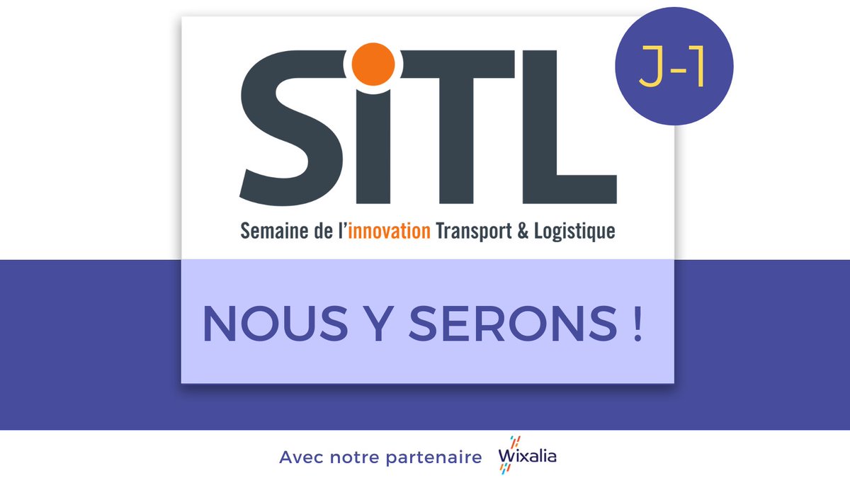 🚚 J-1 SITL 2023! 

Retrouvez-nous dès demain au stand H093, avec notre partenaire Wixalia. 

Nos experts seront là pour échanger sur vos besoins de traçabilité. 

Assistez également à notre conférence sur la place des femmes dans la logistique, le 29/03 à 12h30.