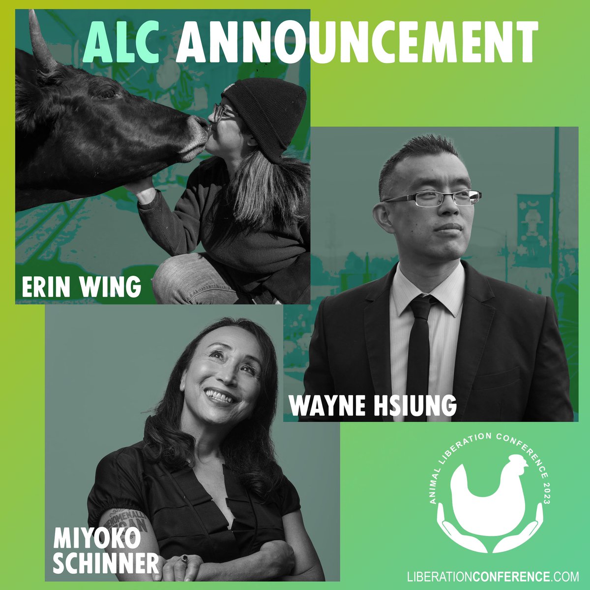 DxEverywhere's tweet photo. The @ALCrevolution will be hosting yet another fantastic lineup of animal rights trainers securing the #AnimalLiberationConference!
Facilitating workshops during #ALC2023 will be Miyoko Schinner on creating a sustainable and compassionate food system, Wayne Hsiung on open rescue training, and Erin Wing on activist self-care.
‼ Register within the next 24 hours and use code “workshops” to get 20% off! Registration prices will increase from $120 to $140 on April 1st! Register today before the prices increase at https://t.co/gi0uKPLgAp
The Animal Liberation Conference 2023 is hosted by Students with Direct Action Everywhere with Berkeley.
