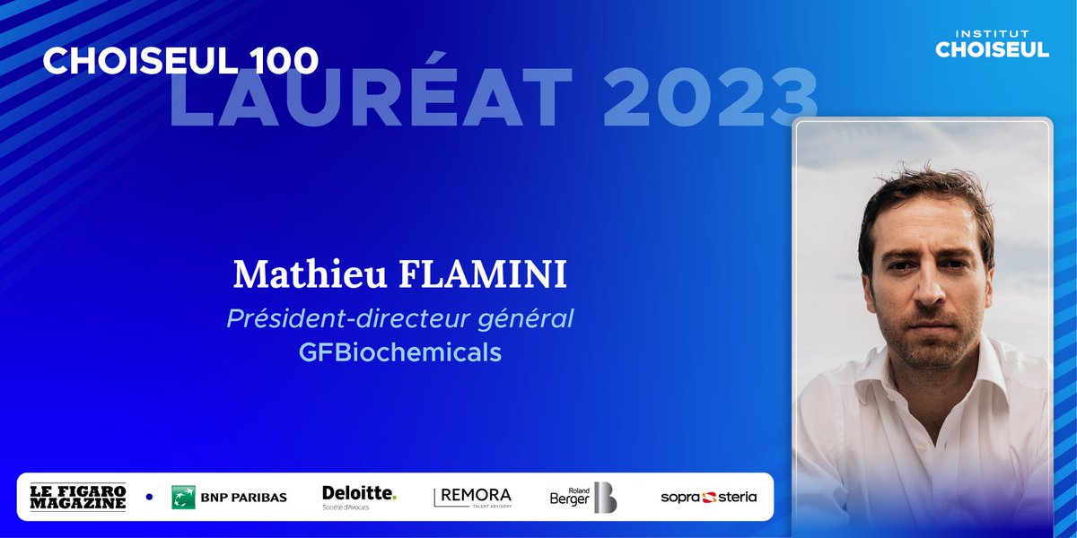 Honoured to be selected in the Institut Choiseul  100, 2023 ranking which brings together economic decision-makers under 40 who are driving innovation across the French economy.

lnkd.in/euw5-P9w

#choiseul100 #bioeconomy #greenchemistry #industry #technology 🌎