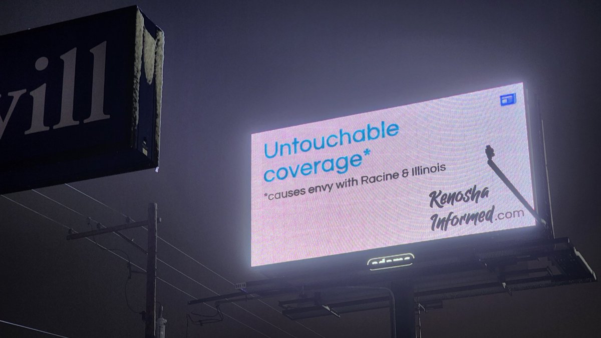 KenoshaInformed's tweet photo. And... we're live! Check out our brand new ads on the 75th St &amp; 60th Ave digital billboard next to Goodwill here in Kenosha, WI as Renervate ventures into billboard advertising for the first time ever.

When it's safe, don't be shy to snap a picture and tag us in it! https://t.co/PpsuYPJXei